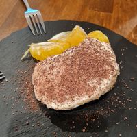 Tiramisu (picture doesn't do it justice!) at Unique (V) Pizzeria SUKHASANA in Osaka