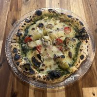 best vegan pizza ever!  at Unique (V) Pizzeria SUKHASANA in Osaka