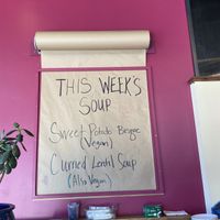 Delicious vegan options/ women owmed business and beautiful setup   Tons of cooking books to read😉including vegan cook books   A great option for vegan meals   Friendly owner+  at Fuddhism in Truckee