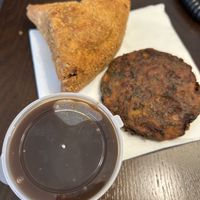 Onion bajee. Not good at all. Samosa was on. Tamarind sauce was$1.80!  at City Indian Cuisine in Adelaide