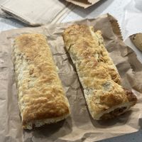 Vegan sausage rolls  at Hopper & Bean - Winchmore Hill in North London