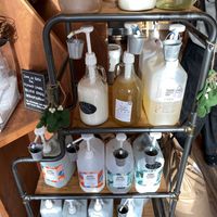 Cleaning refills  at Refill At The Grange in North London