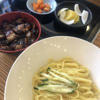 Gan Jajiang with side dishes   at Chinatown - 서귀포 차이나타운 in Seogwipo