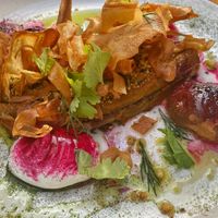 Char-grilled Aubergine at Vegan Oasis in Tallinn