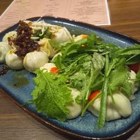 Vegan chicken teriyaki and vegan Berlin Balls at Ballroom - Damn.good.dumplings in Vienna