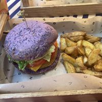 Purple cheesy   at Flower Burger - Corso Garibaldi in Milan