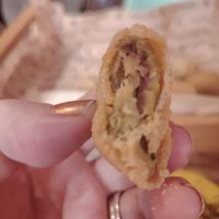 Stuffed deep fried olives at Flower Burger - Corso Garibaldi in Milan