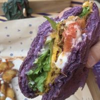 The burger patty lacked flavor. at Flower Burger in Amsterdam