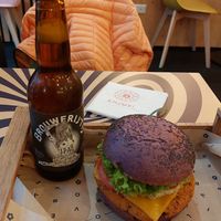 Served in a nice tray. at Flower Burger in Amsterdam