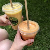 "The South African" and "The Austrian" smoothies  at Kenny‘s in Vienna