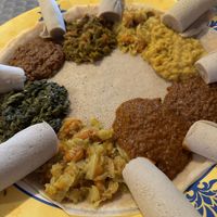Large vegetarian sampler   at Tana Ethiopian Cuisine in Pittsburgh