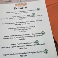 En nog vegan opties op de vaste kaart. at Gaststätte Zur Turnhalle in Limburg