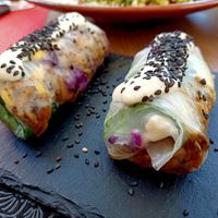 Rotllets d'Heura at La Vermuteria in Solsona