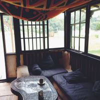 inside the cafe-- so comfortable and beautiful at Rice Terrace Cafe in Isumi