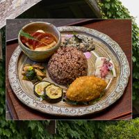 Lunch plate - Macrobiotic at Rice Terrace Cafe in Isumi