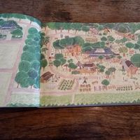 A map of the grounds, open for visitors to explore  at Rice Terrace Cafe in Isumi