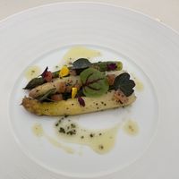 Pan fried Truffle Oil Asparagus Starter at Lympstone Manor in Lympstone