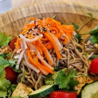 Soba noodle salad w peanut dressing at Plant Cafe & Kitchen - Yeonnam in Seoul