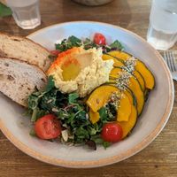 Hummus and squash salad at Plant Cafe & Kitchen - Yeonnam in Seoul