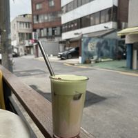 Cherry Blossom Matcha Latte  at Plant Cafe & Kitchen - Yeonnam in Seoul