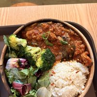 Bowl riso, verdure e polpette di soia con melanzane   at Plant Cafe & Kitchen - Yeonnam in Seoul
