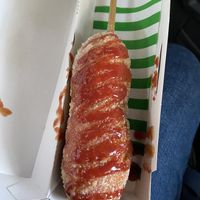 Vegan corn dog  at GangNam Falafel in Paris