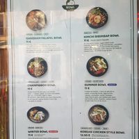 Menu part 1 at GangNam Falafel in Paris