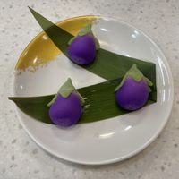 Red bean mochi - great presentation   at Saute Sushi 素特•素司 in Central Singapore