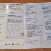 Food menu Thursday 19 October 2023. at Three Degrees West in Torquay