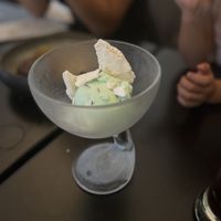 The chocolate mint ice cream with home made meringue. Both simply incredibly delicious!  at Le Very'table  in Lunel