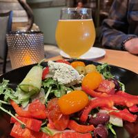 Elevated Greek salad.  Soooo good  at Whitetooth Mountain Bistro  in Golden