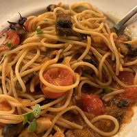Spaghetti with tomato sauce and mushrooms   at The Ritz in Funchal