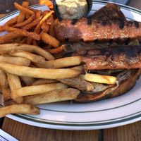 Beyond brats with sauerkraut and rye bread  at James E. McNellie's Pub in Tulsa