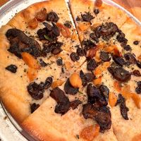 White pizza with vegan cheese and mushrooms   at Pies & Pints in Columbus