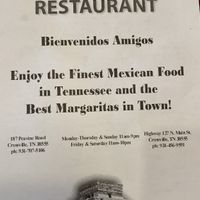2 locations in Crossville, Tennessee at Cancun Mexican Restaurant in Crossville