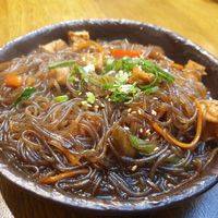 vegan jab chae with tofu at Korean BBQ House- Barbican in London