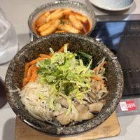 tteokbokki and vegan bibimbap   at Korean BBQ House- Barbican in London
