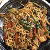 Vegetable Yaki-Soba with Crispy Tofu  at Korean BBQ House- Barbican in London