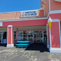 Outside at Pink Pelican Ice Cream Bar in Panama City Beach