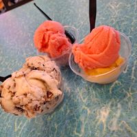 Our decision o:) at Pink Pelican Ice Cream Bar in Panama City Beach