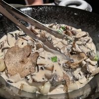 Creamy udon noodles at PLANTA Queen in New York City