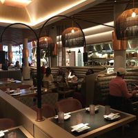 Seating inside, at PLANTA Queen in New York City