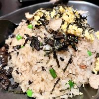 TRUFFLE FRIED RICE
shaved black truffle, shiitake bacon, peas, egg at PLANTA Queen in New York City
