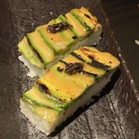 Rainbow sushi… only second to the torched & pressed  truffle drizzle sushi & the Bang Bang Broccoli! So yummy!! at PLANTA Queen in New York City
