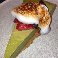 matcha cheese cake at PLANTA Queen in New York City
