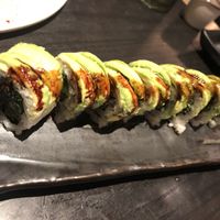 Broccoli tempura “dragon roll”   at PLANTA Queen in New York City