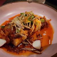 Chili crisp tofu - absolutely loved this dish at PLANTA Queen in New York City