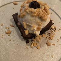 Brownie with ice cream  at PLANTA Queen in New York City