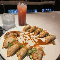 Dumplings Platter. Melon Rose. at PLANTA Queen in New York City