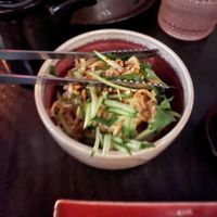 Spicy peanut noodles  at PLANTA Queen in New York City